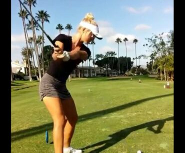 Pretty Girl Golf Swings on Social Media #1
