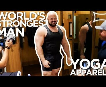 World's Strongest Man Tries Yoga Apparel at Lululemon