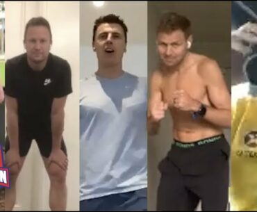 Matthew Lloyd put Sunday Footy Show boys through intense iso workout - Footy on Nine