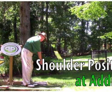 Correct Shoulder Position at Address in the Golf Swing