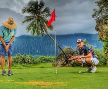 Can I Beat Ryan With 1 Club? | Golfing At Olomana Golf Club In Hawaii