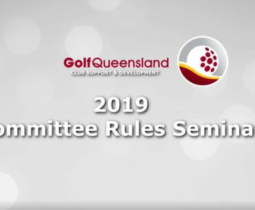 2019 Rules of Golf Committee Assistance