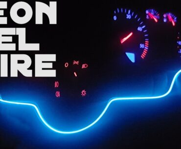 Led Flexible EL Wire Strip Neon Glow Light (Unboxing and Installation)