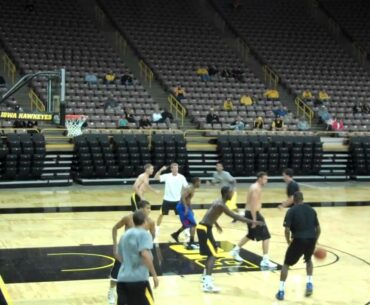 Iowa Hawkeyes' Devyn Marble jump shot at shirt/skins game 9/17/11