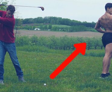GOLF BALL DAMAGE TEST VS HUMAN FLESH | Crazy Golf Clash Experiment Fail | Slow Motion Golf Swing
