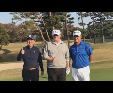 Trump Golf with Shinzo Abe and Hideki Matsuyama