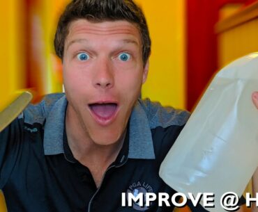 PUTT BETTER USING A MILK BOTTLE! | IMPROVE @ HOME