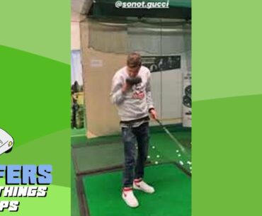 Catching a Ball with his Hat | Golfers Doing Things Clips