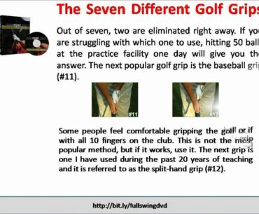 Golf Grip Tips | The Seven Different Golf Grips
