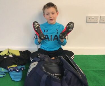 What's in my Matchday Bag? Young goalkeeper Henry Save-All shows what's in his football kit bag