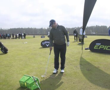 The correct shoulder angle at address