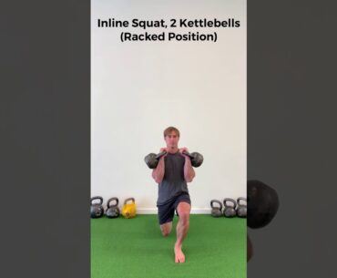 Inline Squat Double Kettlebell (Racked)
