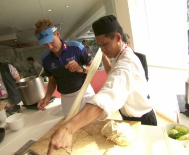 CHAMPIONS UNPLUGGED: 'Ian Poulter making Chinese noodles'