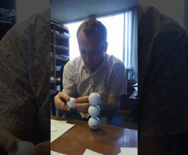 Stacking 4 Golf Balls