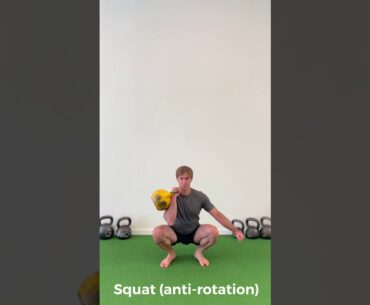 Squat, Anti-rotation (kettlebell)