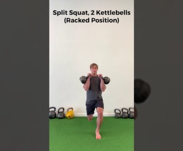 Split Squat (Double Kettlebells Racked)