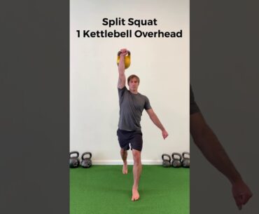 Split Squat Overhead (1 bell)