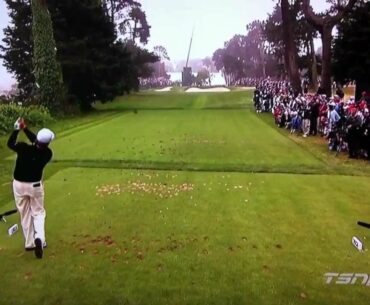 Guy yells "yabba dabba doo" after Graham Mcdowells US OPEN tee shot