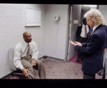 Security Guard does The Shrug after playing Michael Jordan in a Coin Toss Game.