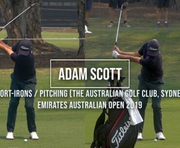 Adam Scott Golf Swing Pitching Wedge distance shots, Emirates Australian Open (Sydney) December 2019