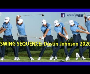 Golf Swing Sequence: Dustin Johnson iron & Driver 2020