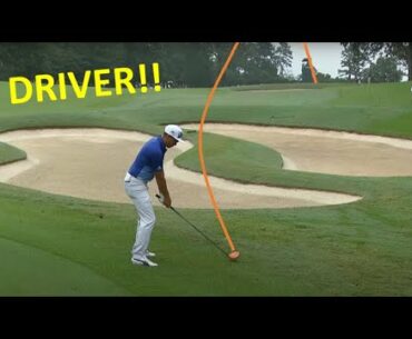 Rickie Fowler hits second shot off the deck with driver at the TOUR Championship!!