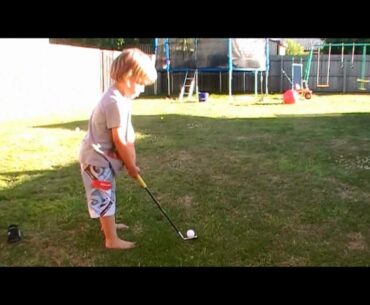 Almost Golf Balls - 4 Year Old Golfer