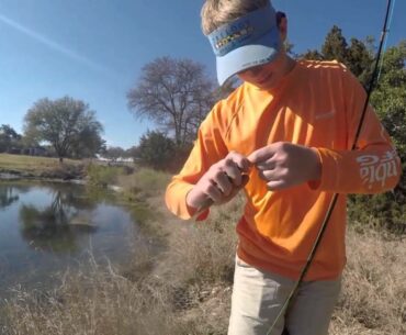 Bass fishing large golf course tank