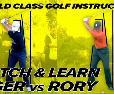 GOLF Swing Rory Mcllroy - Vs Tiger Woods Golf Swing - Identical Swing Geometry!