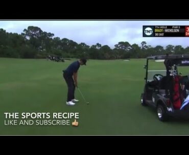 Tom Brady unbelievable golf shot! Talks trash to Charles Barkley! Unreal Golf Shot - Must Watch!