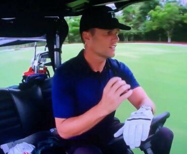 TOM BRADY HOLES IN A BIRDIE ON 7TH HOLE AT THE MATCH 2....