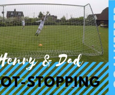 10yr Old Goalie Home Training: Shooting Session feat. Henry & Dad - Shot-Stopping & Warm-Up Drills