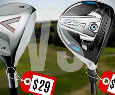 $329 TAYLORMADE SIM TITANIUM V-STEEL vs $29 TAYLORMADE V-STEEL