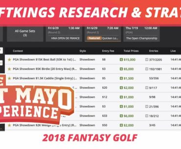 DraftKings Golf Strategy: Research Process, Lineup Building and Stats Selection