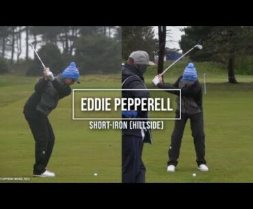 Eddie Pepperell golf swing Short Iron (DTL & FO), Betfred British Masters (Hillside), May 2019.