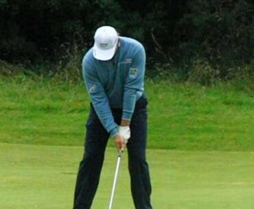 Ernie Els golf swing - medium Iron (face-on), July 2016