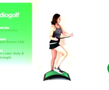 Cardiogolf Knee Drive with Rotation on Slope Tutorial-Improve Your Golf/Fitness with Cardiogolf
