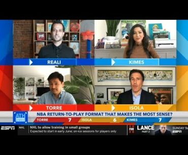 [FULL] Around The Horn | Tony Reali "debate": NBA return to-play format that makes the most sense?