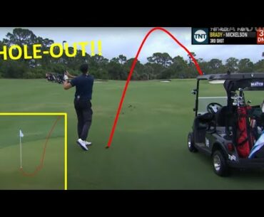 Tom Brady holes out FROM DEEP at Capital One's The Match!!