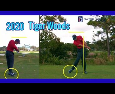 2020 Tiger Woods Amazing Driver swing Sequence DTL & FO Super Slow-Motion