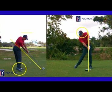 2020 Tiger Woods Driver swing sequence , DTL & FO Super Slow motion