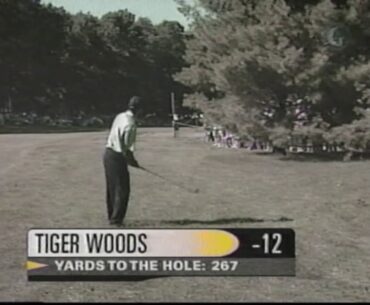 Tiger Woods Curses His Tee Shot Then Hits It Close