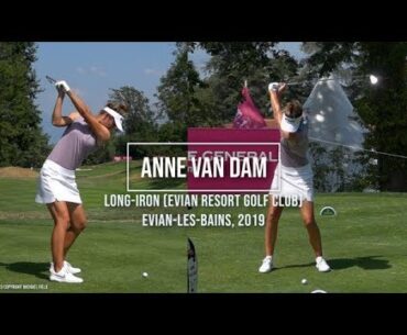 Anne van Dam Golf Swing Long Iron (DTL & FO), Evian Championship, Evian-les-Bains, July 2019.