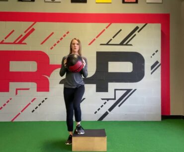 Golf Fitness - Lateral Step Up with Med Ball Press