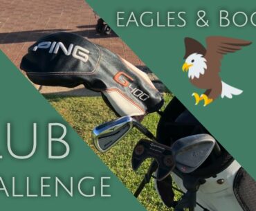 4 CLUB CHALLENGE! // Eagles and bogeys // scrappiest round of golf ever