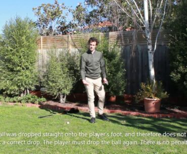 Ball Hits Foot Before Any Part of the Relief Area - Golf Rules