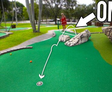 Crazy Mini Golf Hole In Ones and Airtime!