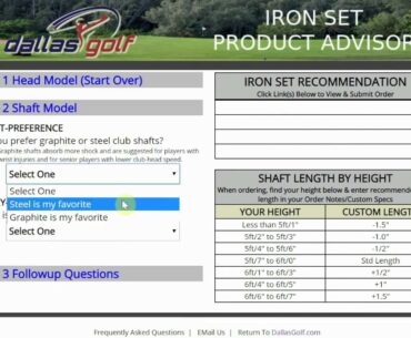 Dallas Golf Iron Fitting Tool