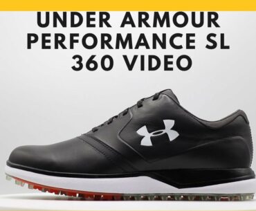 Under Armour Performance SL Leather Spikeless Golf Shoes 360 Video