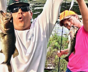 1 CAST Bass fishing CHALLENGE!